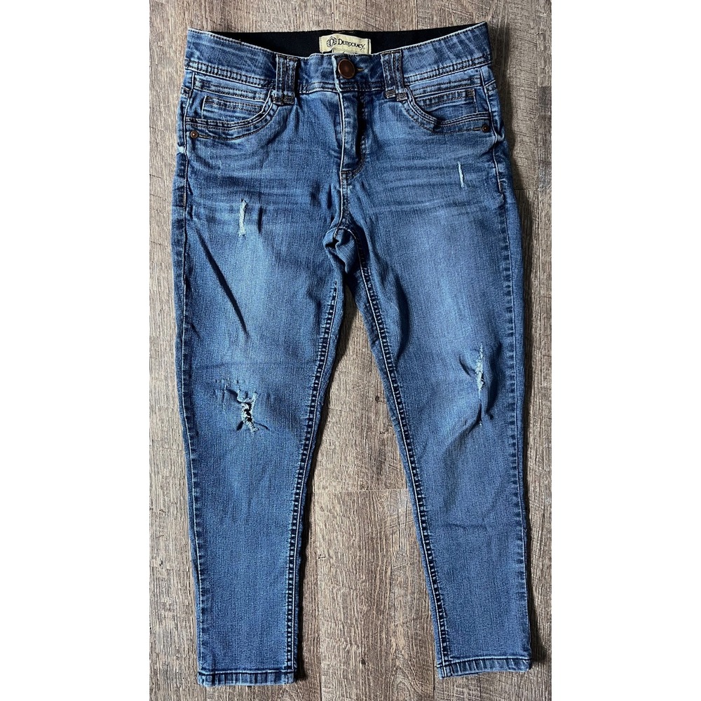 Democracy Ab Solution Skinny Jeans Size 6 Tummy Control Mid Rise Blue Denim